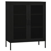 vidaXL Storage Cabinet Sideboard Filing Cabinet with Shelves for Hallway Steel