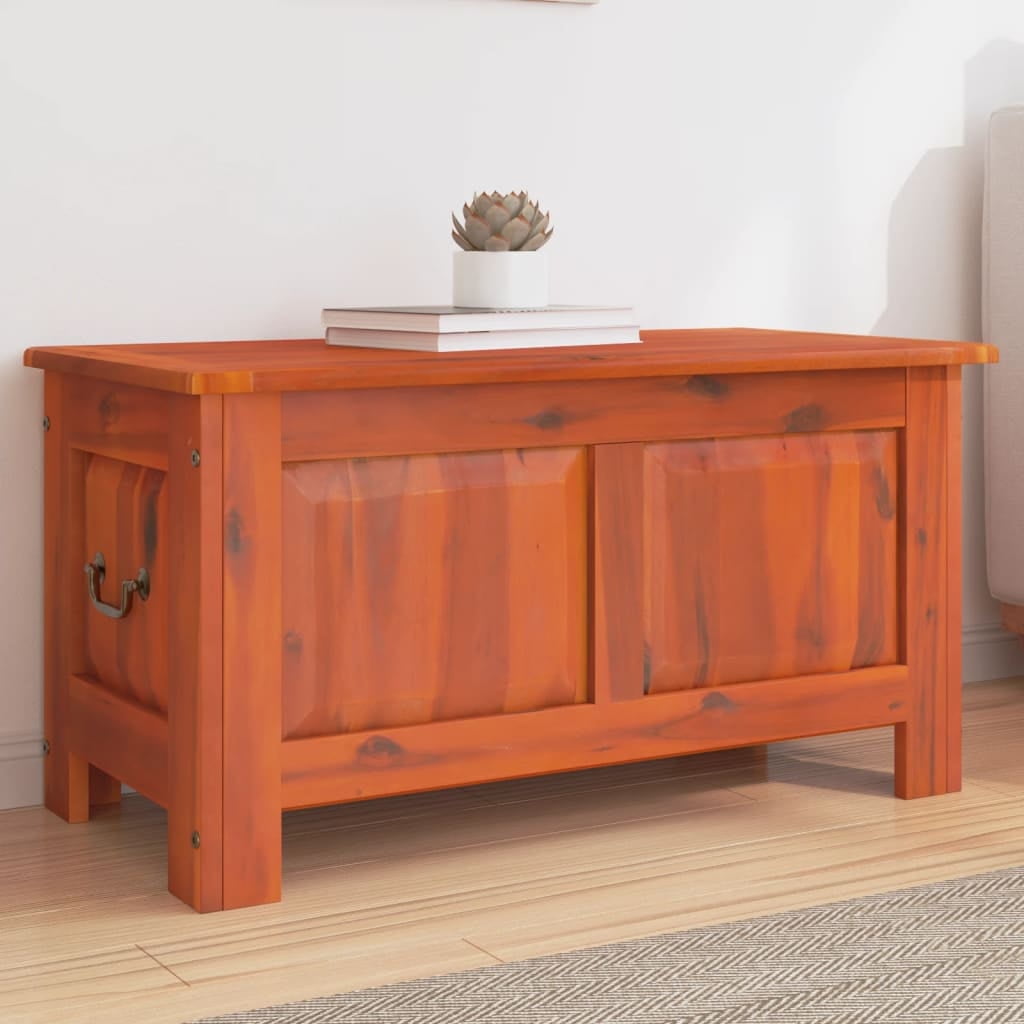 vidaXL Storage Chest with Lid Toy Box Trunk Entryway Hallway Solid Wood Acacia