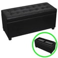 thumbnail image 1 of vidaXL Storage Ottoman Artificial Leather Black, 1 of 7
