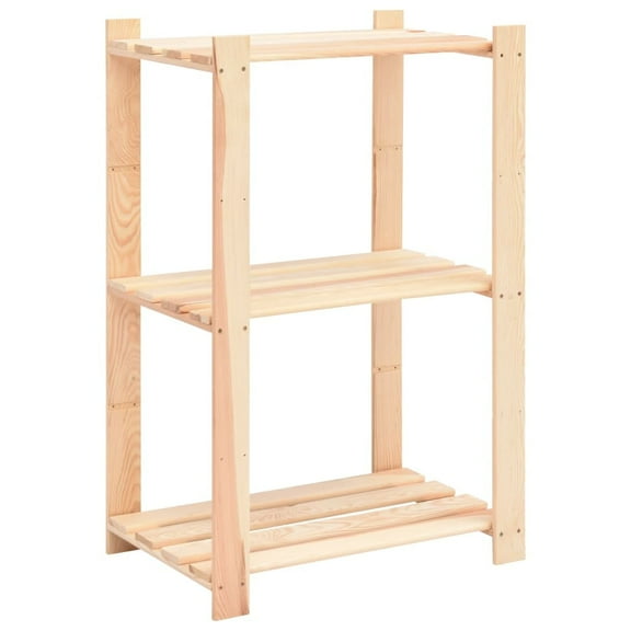 vidaXL Storage Rack Shelving Unit Storage Shelf 3-Tier Solid Pinewood 330.7 lb