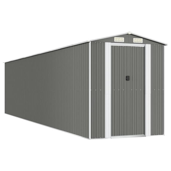 vidaXL Storage Shed Outdoor Storage Shed for Backyard Patio Galvanized Steel