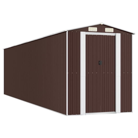vidaXL Storage Shed Outdoor Storage Shed for Backyard Patio Galvanized Steel