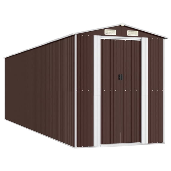 vidaXL Storage Shed Outdoor Storage Shed for Backyard Patio Galvanized Steel