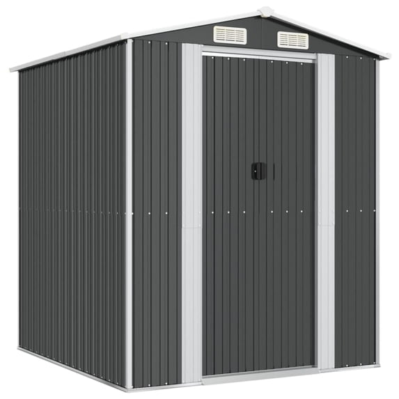 vidaXL Storage Shed Outdoor Storage Shed for Backyard Patio Galvanized Steel