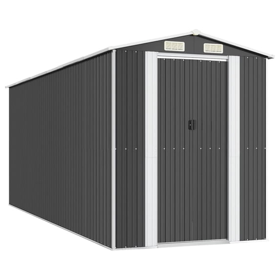 vidaXL Storage Shed Outdoor Storage Shed for Backyard Patio Galvanized Steel