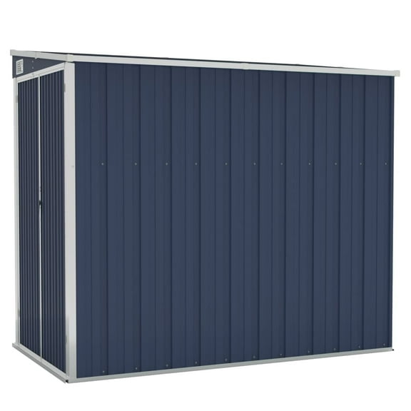 vidaXL Storage Shed Wall-mounted Garden Shed for Backyard Galvanized Steel