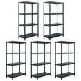 thumbnail image 1 of vidaXL Storage Shelf Rack Black Plastic Standing Shelf Organizer Multi Models, 1 of 73