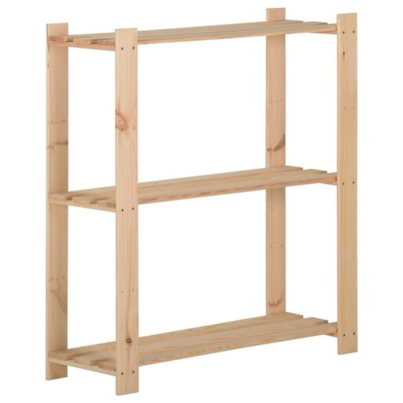 vidaXL Storage Unit Shelf Organizer Rack for Bathroom Office Solid Wood Pine