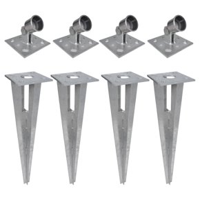 Durable Black Powder Coated 4x4 Post Spikes for Patio Garden
