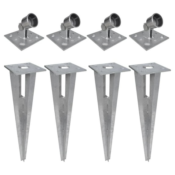 vidaXL Strive Post Spikes 4 pcs Steel