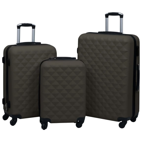 vidaXL Suitcase Set 3 Pcs Travel Luggage Suitcase Bag Hardcase Trolley Set ABS