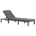 thumbnail image 1 of vidaXL Sun Lounger with Cushion Poly Rattan Anthracite, 1 of 5
