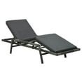 thumbnail image 1 of vidaXL Sun Lounger with Cushion Poly Rattan Gray, 1 of 7
