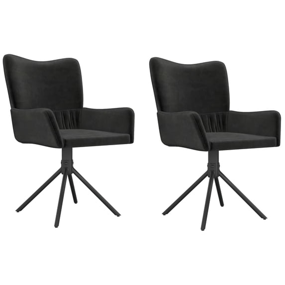 vidaXL Swivel Dining Chairs 2 Pcs Upholstered Accent Leisure Side Chair Velvet