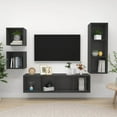 thumbnail image 1 of vidaXL TV Cabinet Set 4 Piece Chipboard Stereo Units Furniture Multi Colors, 1 of 11
