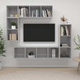 thumbnail image 1 of vidaXL TV Cabinet Set 4 Piece Chipboard Wall Mounted Furniture Multi Colors, 1 of 45
