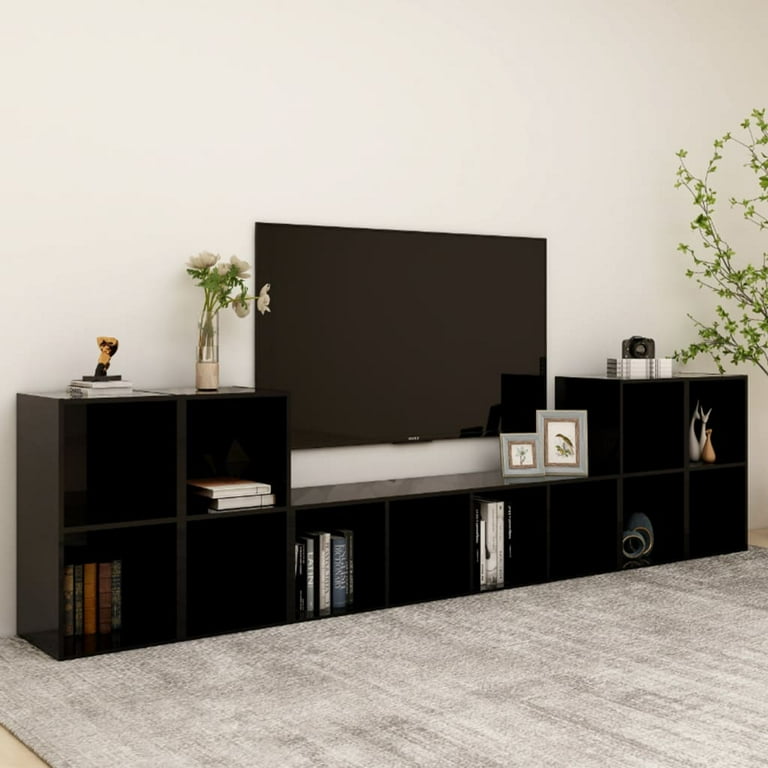 vidaXL TV Cabinet Set 5 Piece Chipboard HiFi Hanging Furniture Multi Colors