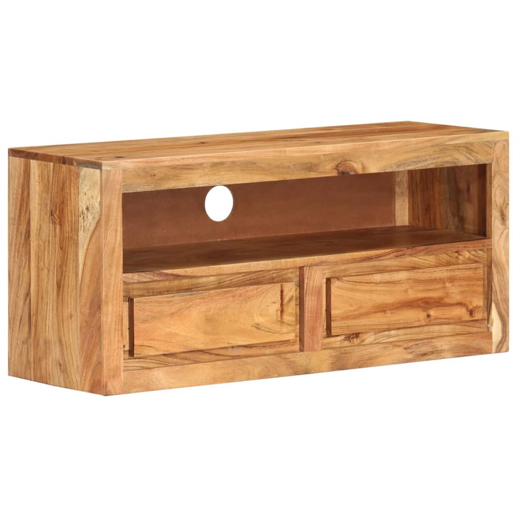 vidaXL TV Stand 34.6"x11.8"x15.7" Solid Wood Acacia