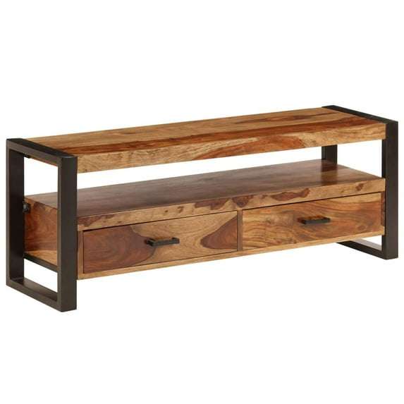 vidaXL TV Stand 47.2"x13.8"x17.7" Solid Wood Sheesham
