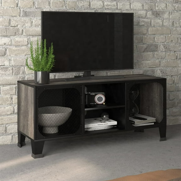vidaXL TV Stand Media Unit Entertainment Center for Living Room Metal and MDF