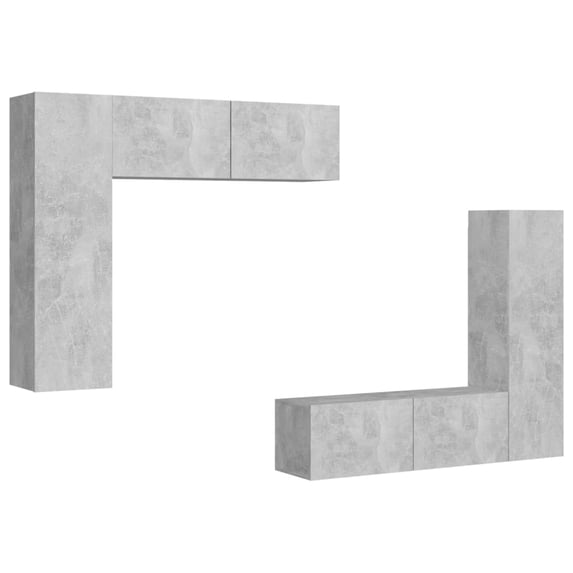 vidaXL TV Stand Set TV Console Sideboard Home TV Unit 4 Piece Engineered Wood