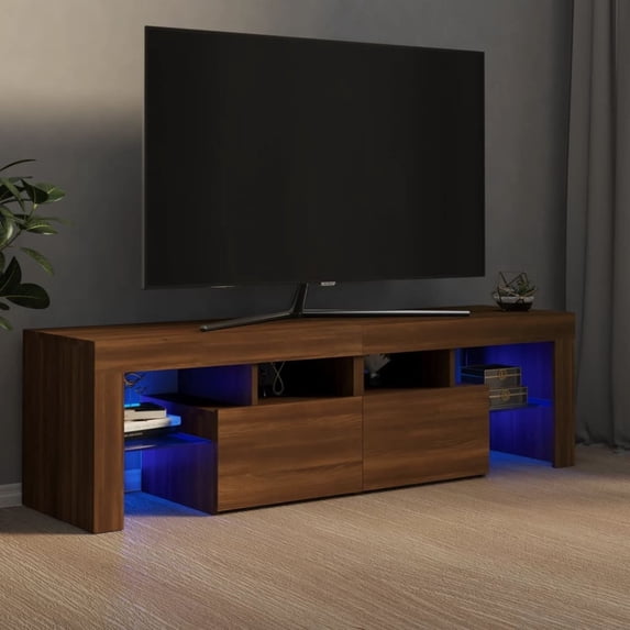 vidaXL TV Stand Sideboard Entertainment Center Media Unit with LED Lights