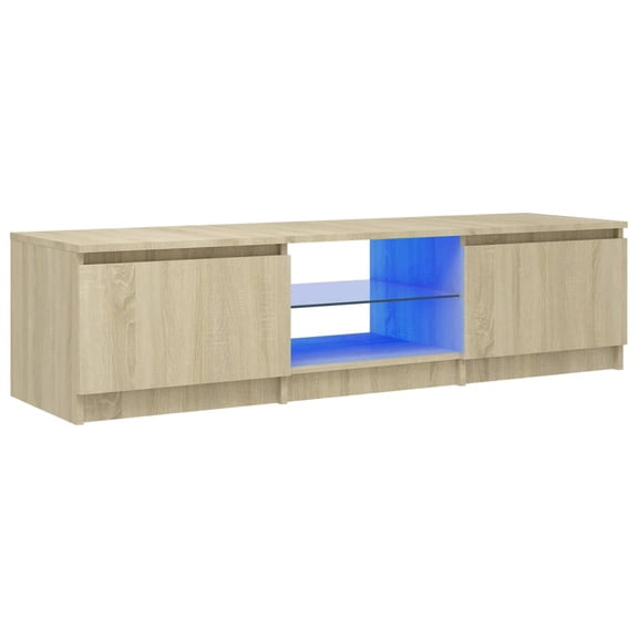 vidaXL TV Stand Sideboard Entertainment Center Media Unit with LED Lights