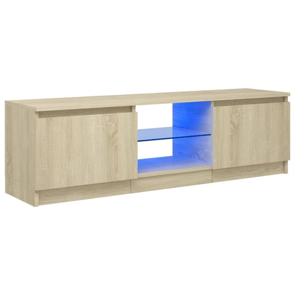 vidaXL TV Stand Sideboard Entertainment Center Media Unit with LED Lights