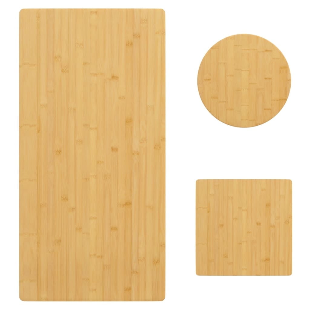 Round Bamboo Table Top with Varnish Finish, 11.8" Diameter