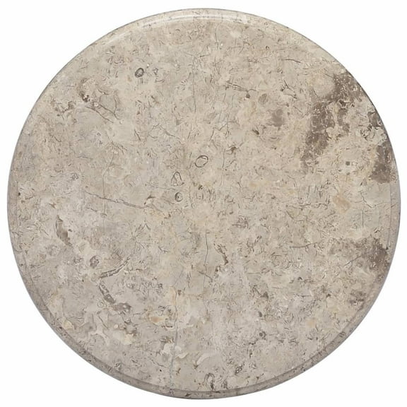 vidaXL Table Top Grey Marble 20 in diameter Durable Table Top Round
