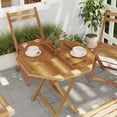 thumbnail image 1 of vidaXL Table Top Natural teak wood color Solid teak wood 27.6x27.6x1.0 in, 1 of 6