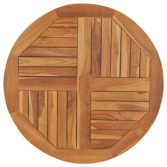 vidaXL Solid Teak Wood Table Top, 31.5" Round, 1"