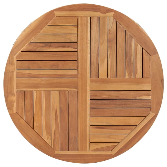 vidaXL Table Top Solid Teak Wood Round 1" 35.4"