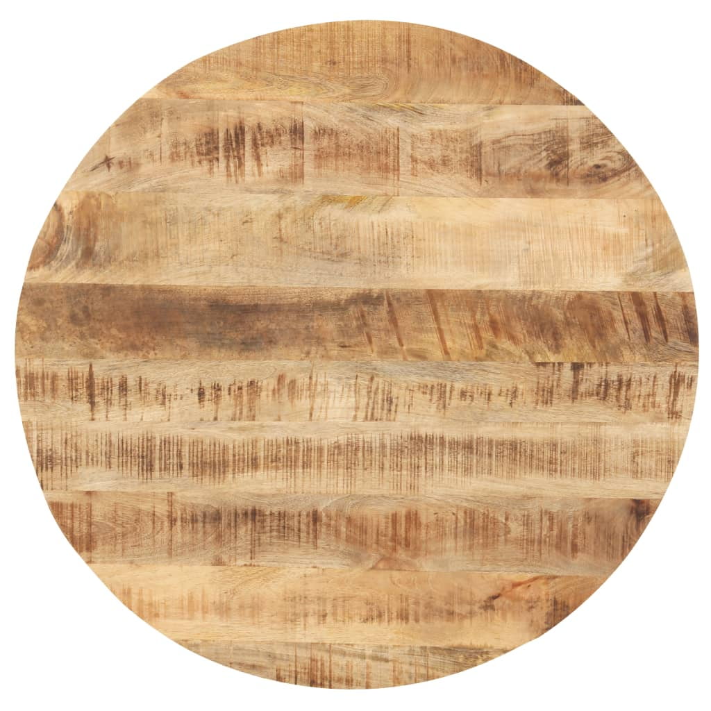 Rustic Charm Solid Mango Wood Round Table Top