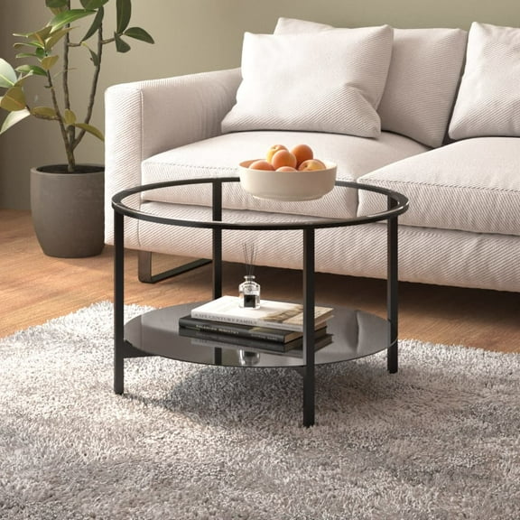 vidaXL Tea Table Accent Coffee Side End Table and Transparent Tempered Glass