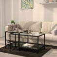 thumbnail image 1 of vidaXL Tea Tables Accent Coffee Side Table 2 Pcs Tempered Glass Transparent, 1 of 16