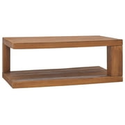 vidaXL Teak Wood Coffee Table Furniture 35.4"x19.7"x13.8"/25.6"x25.6"x13"