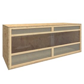 vidaXL Terrarium Engineered Wood Jar Reptile Pet Kit Feeding Box Multi Sizes