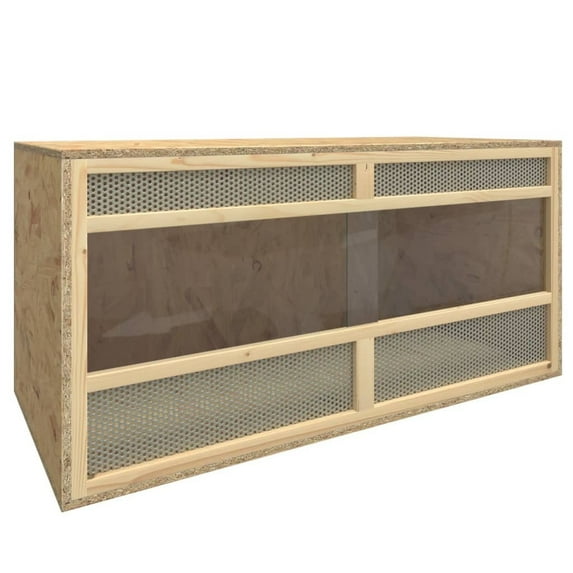 vidaXL Terrarium Engineered Wood Jar Reptile Pet Kit Feeding Box Multi Sizes