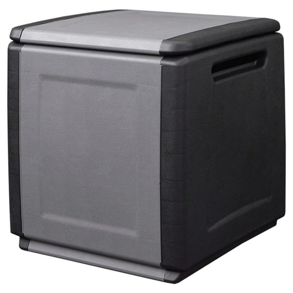 vidaXL Tool Box Garden Outdoor Storage Deck Box Chest Dark Gray and Black
