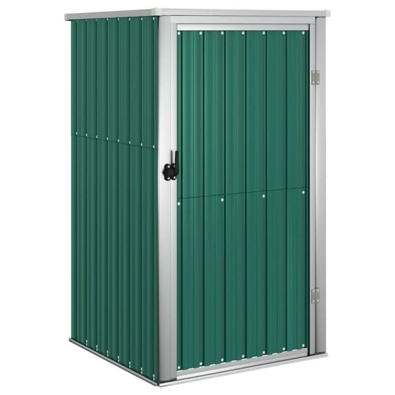 vidaXL Tool Shed Outdoor Storage Shed with Lockable Door Galvanized Steel