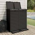 thumbnail image 1 of vidaXL Outdoor Garbage Bin Black 30.7"x16.1"x33.9" Polypropylene, 1 of 9