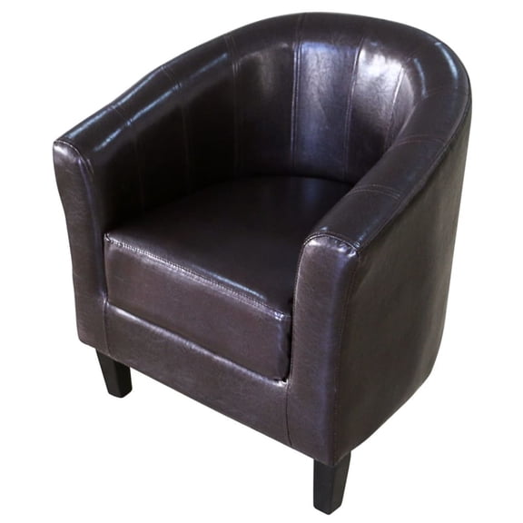 vidaXL Tub Chair Brown Faux Leather