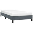 thumbnail image 1 of vidaXL Twin Bed Frame, Velvet Upholstered Platform Bed Frame, Dark Gray, No Mattress, 1 of 9