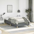 thumbnail image 1 of vidaXL Twin XL Bed Frame, Fabric Upholstered Platform Bed Frame, Dark Gray, No Mattress, 1 of 9