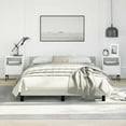 thumbnail image 1 of vidaXL Upholstered Bed Frame with Slats, No Boxspring Needed, Light Gray Velvet Full Bed, 1 of 9