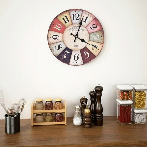 vidaXL Vintage Wall Clock Colorful 30 cm Multicolour