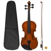 vidaXL Violin with Bow Violin Outfit with Chin Rest Carrying Bag 4/4 Full Size