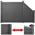 thumbnail image 1 of vidaXL WPC Garden Patio Fence Panels Barrier Square/Slanted 2 Colors 8 Models, 1 of 75