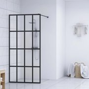 vidaXL Walk-in Shower Enclosure Bathroom Wall Panel Screen Tempered Glass